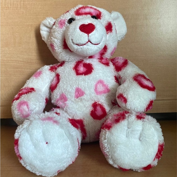 Build a Bear Workshop Plush Valentines Heart White Bear - Picture 9 of 10